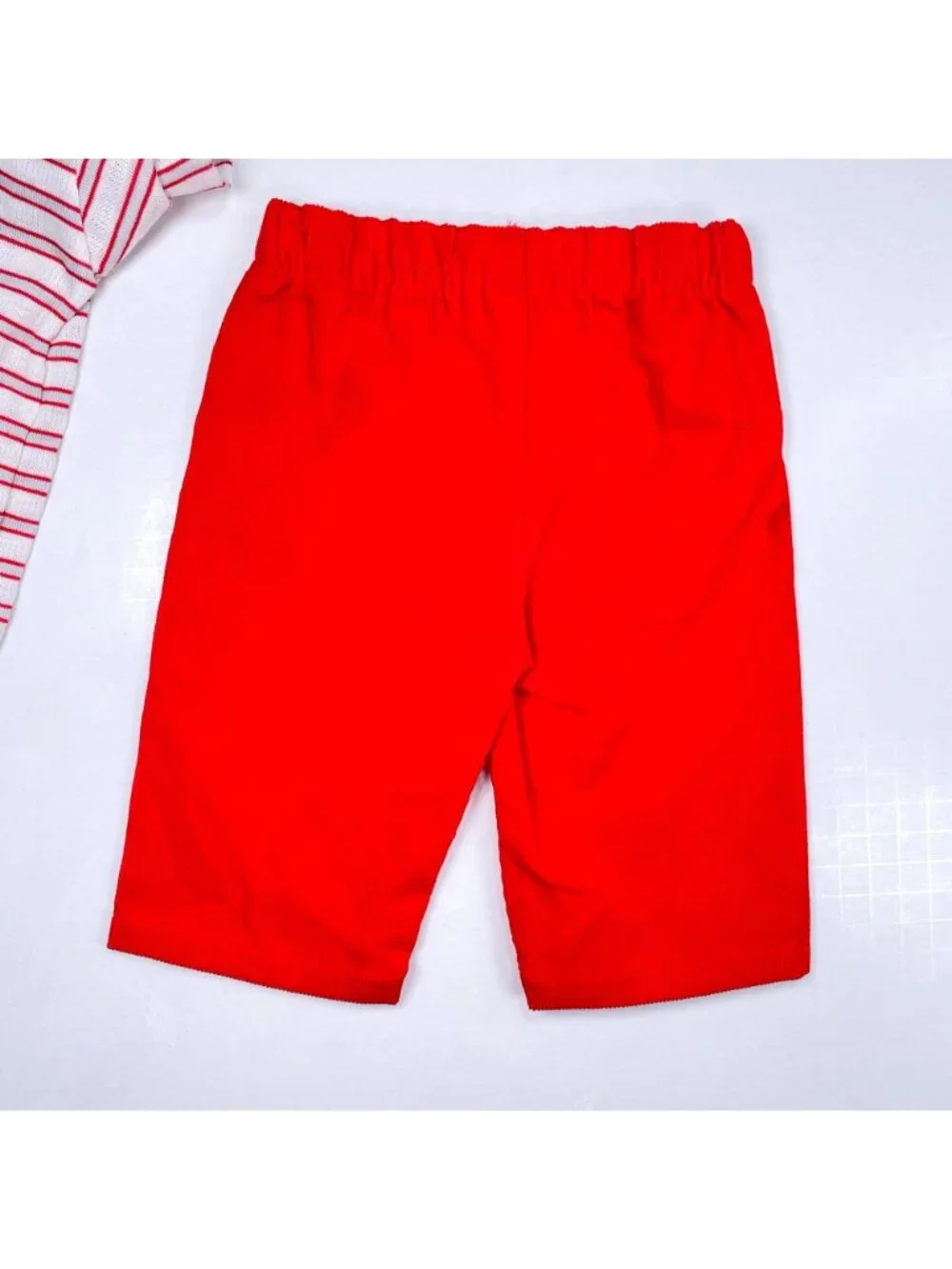 NWT NOS Vintage Baby Boys Red Teddy Bear Long Sleeve + Pants Outfit Set 3-6m